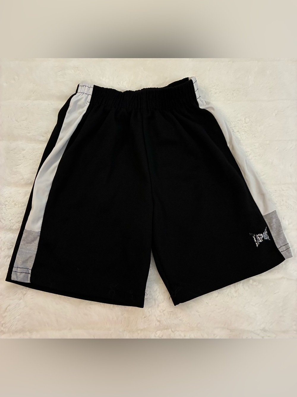 Boys Tap out Brand Black Athletic Shorts with White Side Panels Size 7